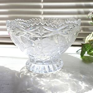Vintage  Lead Crystal   (Sawtooth Bowl )